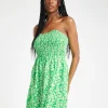 Joe Browns Green Leaf Print Short Beach Dress