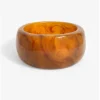 Jon Richard Amber Marbled Wide Bangle