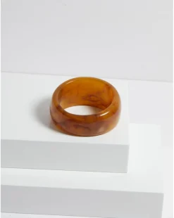 Jon Richard Amber Marbled Wide Bangle