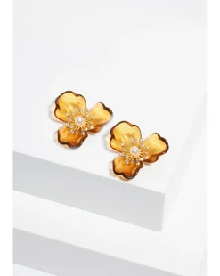 Jon Richard Flower Resin Earrings