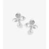 Jon Richard Satin Floral Pearl Earrings