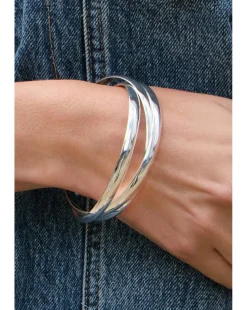 Jon Richard Silver Interlock Bangles