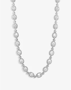 Jon Richard Silver Plated Crystal Halo Necklace