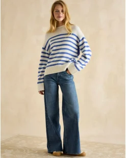 Joules Stripe Jumper with Side Panel