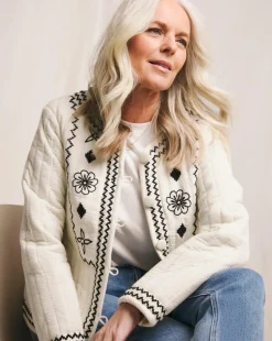 Julipa Cheesecloth Embroidered Jacket