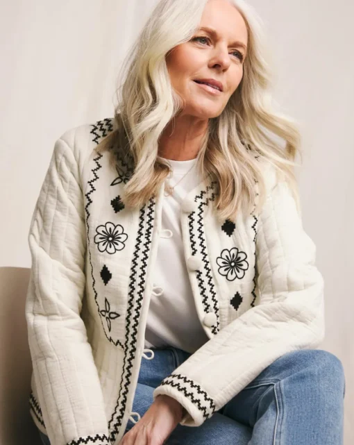 Julipa Cheesecloth Embroidered Jacket