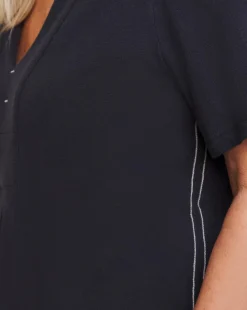 Julipa Contrast Stitch Cotton Top