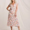 Julipa Cotton Slub Printed Midi Dress