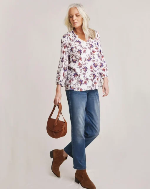 Julipa Crinkle Printed Top