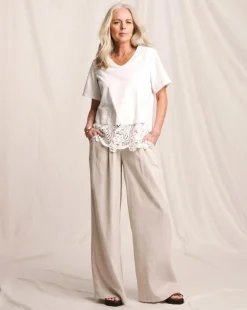 Julipa Crochet Lace Hem T-Shirt