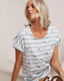 Julipa Embroidered Stripe T-Shirt