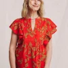 Julipa Flutter Sleeve Pintuck Blouse