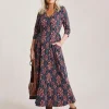 Julipa Key Hole Jersey Midi Dress