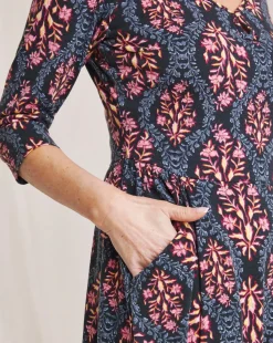 Julipa Key Hole Jersey Midi Dress