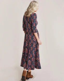Julipa Key Hole Jersey Midi Dress