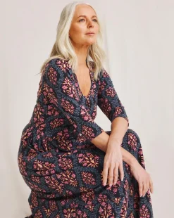 Julipa Key Hole Jersey Midi Dress