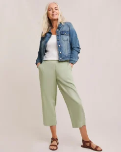 Julipa Linen Mix Cropped Trousers