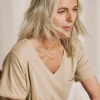 Julipa Linen Mix V-Neck Pocket T-Shirt