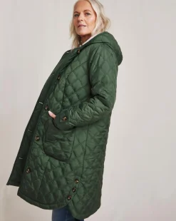 Julipa Longline Quilted Hooded Coat