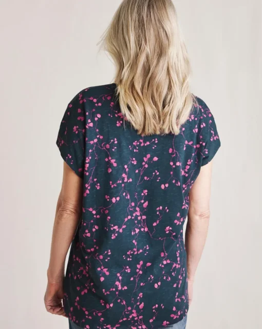 Julipa Notch Neck Cotton T-Shirt