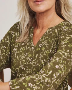 Julipa Notch Neck Cotton Top