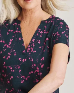 Julipa Notch Neck Cotton T-Shirt