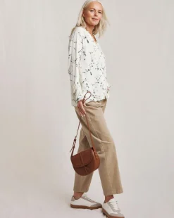 Julipa Printed Jersey Frill Neck Top