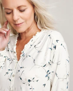 Julipa Printed Jersey Frill Neck Top