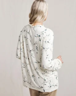 Julipa Printed Jersey Frill Neck Top