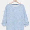 Julipa Ruched Sleeve Boat Neck T-Shirt