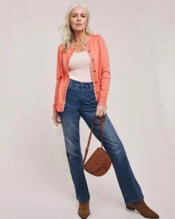 Julipa Scalloped Button Down Cardigan
