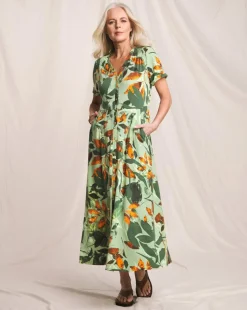 Julipa Shirred Shoulder Jersey Midi Dress