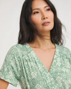 Julipa Shirred Shoulder Midi Dress