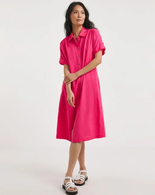 Julipa Short Linen Mix Shirt Dress