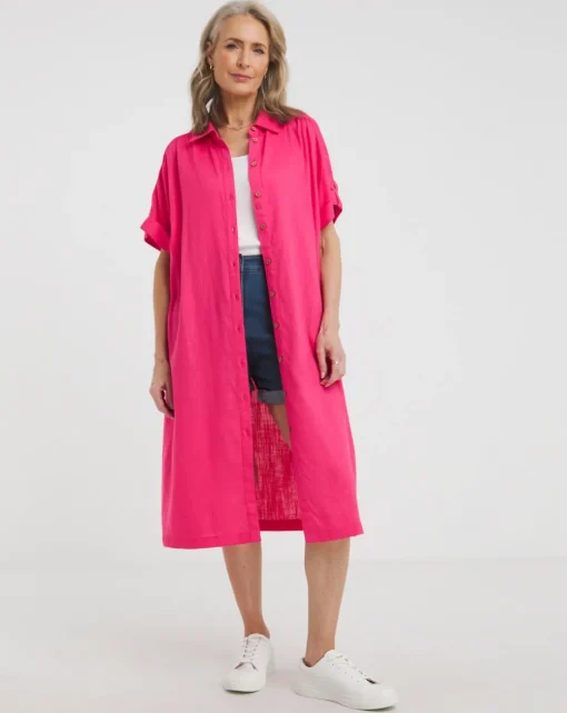 Julipa Short Linen Mix Shirt Dress