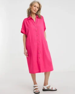 Julipa Short Linen Mix Shirt Dress
