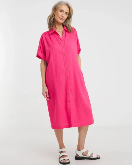Julipa Short Linen Mix Shirt Dress