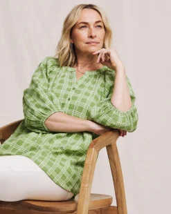 Julipa Textured Check Blouse
