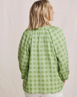 Julipa Textured Check Blouse