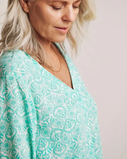 Julipa V Neck Crinkle Top