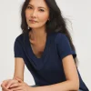 Julipa V Neck Lace Trim T-Shirt