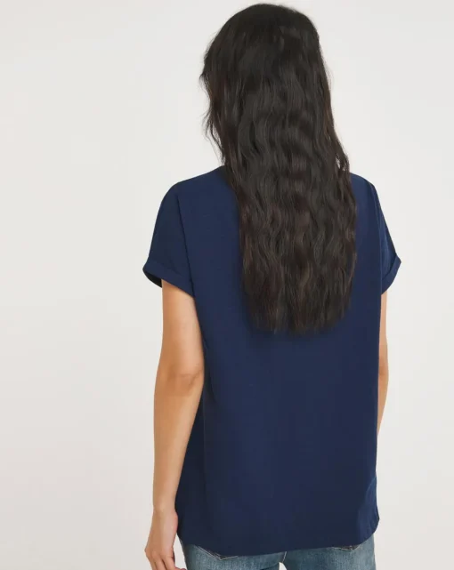 Julipa V Neck Lace Trim T-Shirt