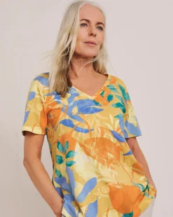 Julipa V Neck Printed T-Shirt