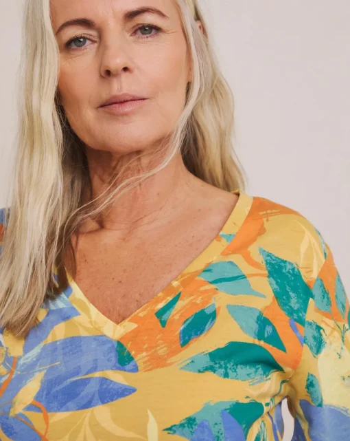 Julipa V Neck Printed T-Shirt
