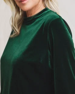 Julipa Velour Flared Sleeve Top