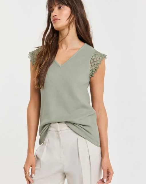 Lace Insert Vest