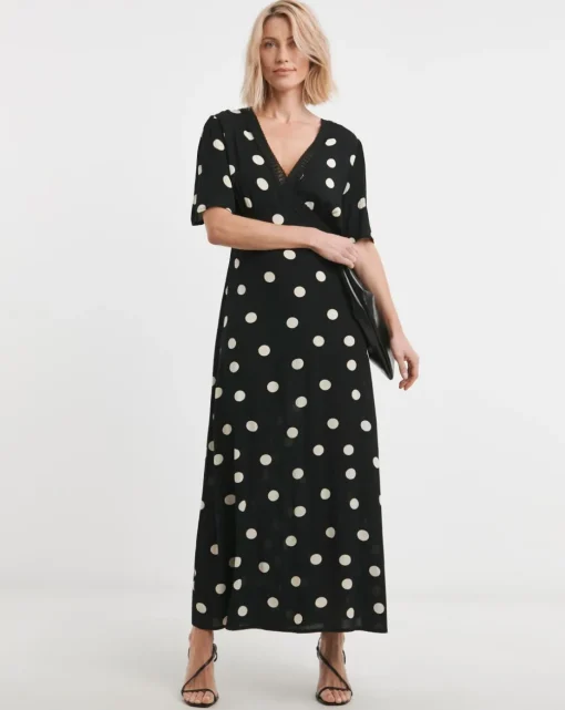Lace Trim Maxi Dress