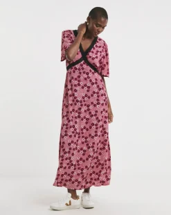 Lace Trim Maxi Dress