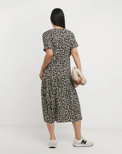 Leopard Printed Button Through Dress