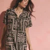 Linen Collared Tunic Dress